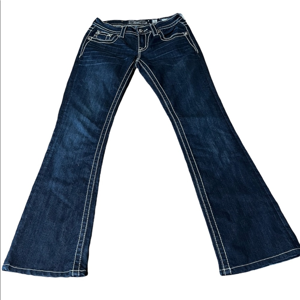 Miss Me Bootcut Embellished JP544583 Jeans Denim Blue Western Cross 26